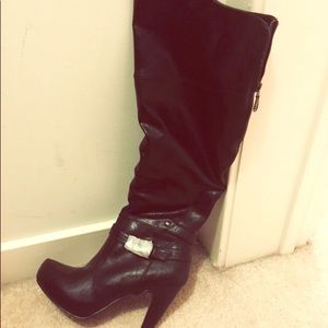 GUESS Brand new black high heel boots